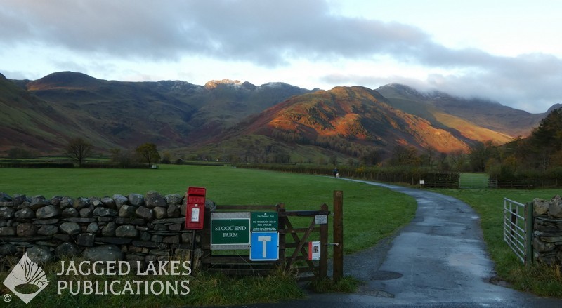 Early morning en route to Crinkle Crags and Bowfell